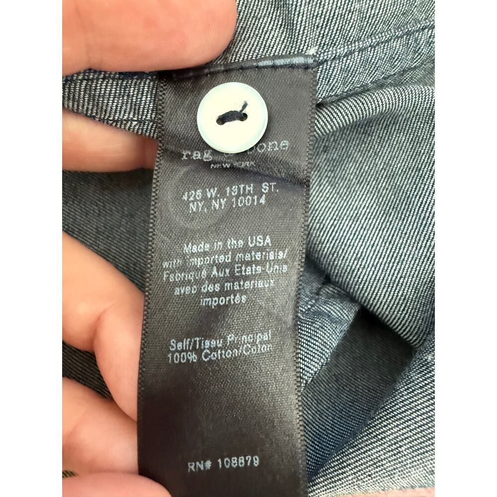 Rag & Bone Jeans Off The Shoulder Chambray Dress Size Small - Picture 5 of 6